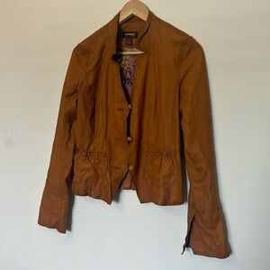 Danier leather jacket with crochet buttons